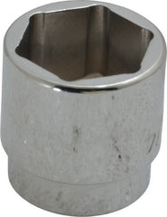 Proto - 3/4", 3/8" Drive, Standard Hand Socket - 6 Points, 15/16" OAL, Chrome Finish - Exact Tooling