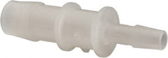 Made in USA - Kynar Single Barbed Tube Reducer - Natural - Exact Tooling