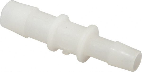 Made in USA - Kynar Single Barbed Tube Reducer - Natural - Exact Tooling