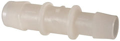 Made in USA - Kynar Single Barbed Tube Reducer - Natural - Exact Tooling