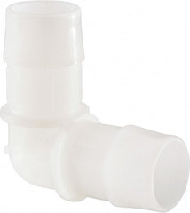 Made in USA - 1" Barb, Kynar Single Barbed Tube Elbow - Natural - Exact Tooling