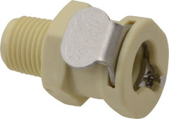 CPC Colder Products - 1/8" Nominal Flow, 1/8 NPT Thread, Female, Inline Threaded-Female Socket - 120 Max psi, 32 to 160°F, Polypropylene Coupling, EPDM O-Ring - Exact Tooling