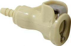 CPC Colder Products - 1/8" Nominal Flow, 1/8" ID, Female, Inline Hose Barb-Female Socket - 120 Max psi, 32 to 160°F, Polypropylene Coupling, EPDM O-Ring - Exact Tooling
