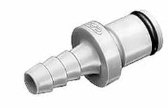 CPC Colder Products - 1/8" Nominal Flow, 1/16" ID, Male, Inline Hose Barb-Male Plug - 120 Max psi, 32 to 160°F, Polypropylene Coupling, EPDM O-Ring - Exact Tooling