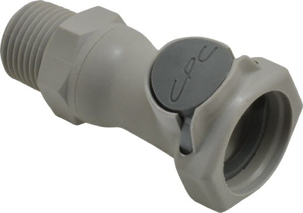CPC Colder Products - 3/8" Nominal Flow, 1/2 NPT Thread, Female, Inline Threaded-Female Socket - 60 Max psi, 32 to 230°F, Polypropylene Coupling, EPDM O-Ring - Exact Tooling