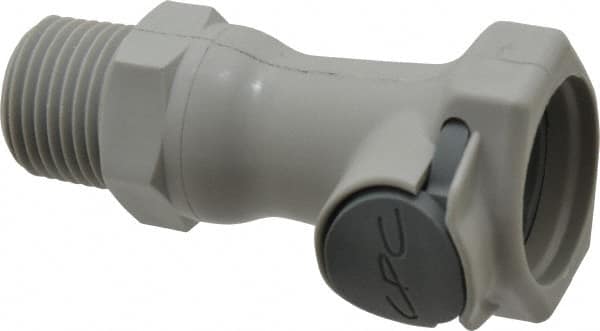 CPC Colder Products - 3/8" Nominal Flow, 1/2 NPT Thread, Female, Inline Threaded-Female Socket - 60 Max psi, 32 to 230°F, Polypropylene Coupling, EPDM O-Ring - Exact Tooling