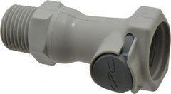 CPC Colder Products - 3/8" Nominal Flow, 1/2 NPT Thread, Female, Inline Threaded-Female Socket - 60 Max psi, 32 to 230°F, Polypropylene Coupling, EPDM O-Ring - Exact Tooling