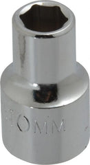 Proto - 1/2" Drive, Standard Hand Socket - 6 Points, 1-1/2" OAL, Chrome Finish - Exact Tooling