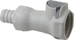 CPC Colder Products - 3/8" Nominal Flow, 1/2" ID, Female, Inline Hose Barb-Female Socket - 60 Max psi, 32 to 230°F, Polypropylene Coupling, EPDM O-Ring - Exact Tooling