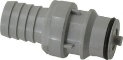 CPC Colder Products - 3/8" Nominal Flow, 5/8" ID, Male, Inline Hose Barb-Male Plug - 60 Max psi, 32 to 230°F, Polypropylene Coupling, EPDM O-Ring - Exact Tooling