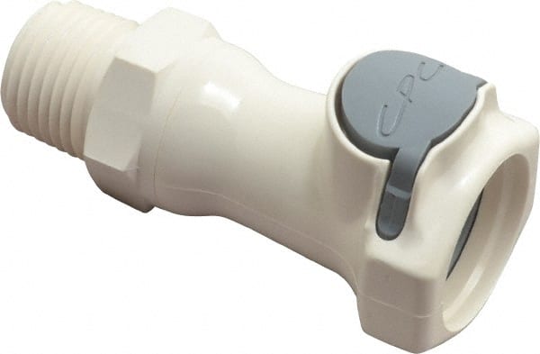 CPC Colder Products - 3/8" Nominal Flow, 1/2 NPT Thread, Female, Inline Threaded-Female Socket - 125 Max psi, -40 to 280°F, Polysulfone Coupling, EPDM O-Ring - Exact Tooling