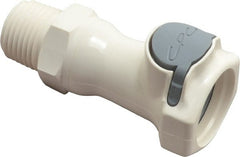 CPC Colder Products - 3/8" Nominal Flow, 1/2 NPT Thread, Female, Inline Threaded-Female Socket - 125 Max psi, -40 to 280°F, Polysulfone Coupling, EPDM O-Ring - Exact Tooling