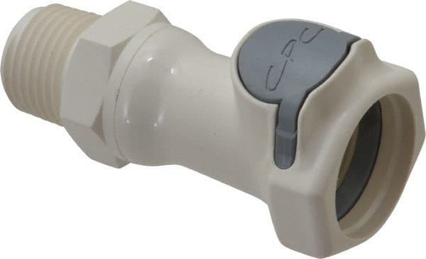 CPC Colder Products - 3/8" Nominal Flow, 1/2 NPT Thread, Female, Inline Threaded-Female Socket - 125 Max psi, -40 to 280°F, Polysulfone Coupling, EPDM O-Ring - Exact Tooling