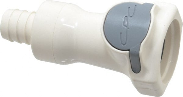 CPC Colder Products - 3/8" Nominal Flow, 1/2" ID, Female, Inline Hose Barb-Female Socket - 125 Max psi, -40 to 280°F, Polysulfone Coupling, EPDM O-Ring - Exact Tooling