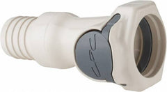 CPC Colder Products - 1/2" Nominal Flow, 3/4" ID, Female, Inline Hose Barb-Female Socket - 125 Max psi, -40 to 280°F, Polysulfone Coupling, EPDM O-Ring - Exact Tooling