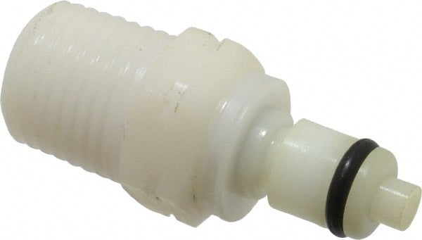 CPC Colder Products - 1/8" Nominal Flow, 1/4 BSPT Thread, Male, Inline Threaded-Male Plug - 120 Max psi, -40 to 180°F, Acetal Coupling, Buna-N O-Ring - Exact Tooling