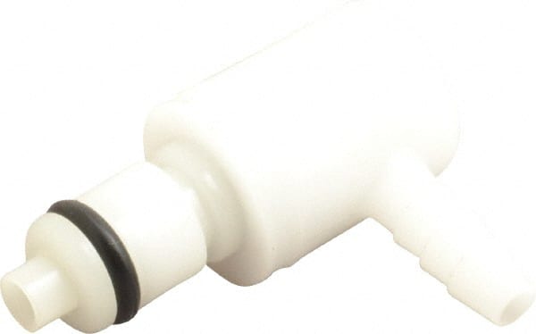 CPC Colder Products - 1/8" Nominal Flow, 1/8" ID, Male, Elbow Hose Barb-Male Plug - 120 Max psi, -40 to 180°F, Acetal Coupling, Buna-N O-Ring - Exact Tooling