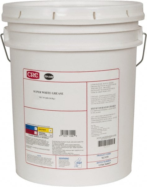 CRC - 35 Lb Pail Lithium General Purpose Grease - White, 300°F Max Temp, NLGIG 1-1/2, - Exact Tooling