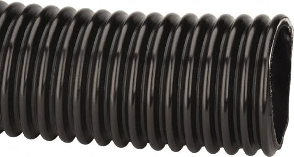 Kuriyama of America - 4" ID x 4.76" OD, 35 Max psi, Full In. Hg, Dry Material Handling & Transfer Hose - Polyurethane, 6" Bend Radius, 100' Coil Length, Black - Exact Tooling