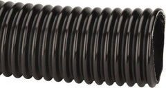 Kuriyama of America - 4" ID x 4.76" OD, 35 Max psi, Full In. Hg, Dry Material Handling & Transfer Hose - Polyurethane, 6" Bend Radius, 100' Coil Length, Black - Exact Tooling