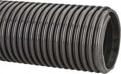 Kuriyama of America - 6" ID x 6.81" OD, 30 Max psi, 28 In. Hg, Dry Material Handling & Transfer Hose - Polyurethane, 12" Bend Radius, 100' Coil Length, Black - Exact Tooling