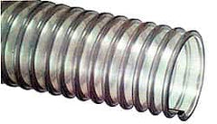 Kuriyama of America - 6" ID, 7 Hg Vac Rating, 6 psi, Polyurethane Vacuum & Duct Hose - 50' Long, Clear, 6" Bend Radius, -40 to 150°F - Exact Tooling