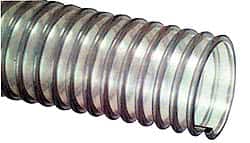 Kuriyama of America - 4" ID, 13 Hg Vac Rating, 8 psi, Polyurethane Vacuum & Duct Hose - 50' Long, Clear, 4" Bend Radius, -40 to 150°F - Exact Tooling