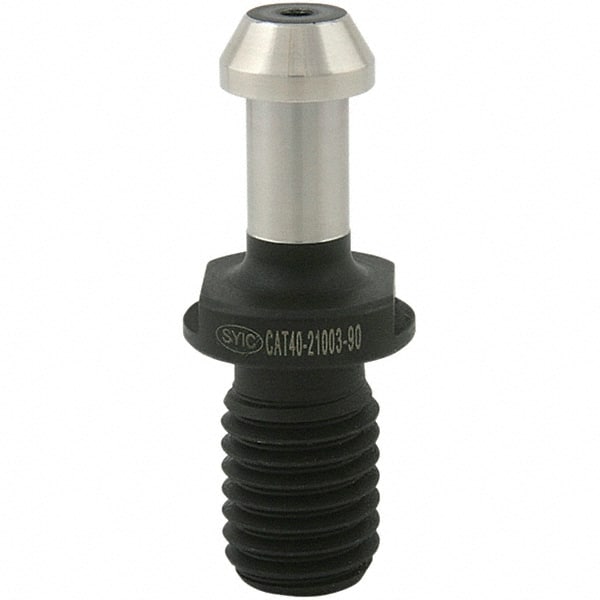 Techniks - CAT40 Taper, 5/8-11 Thread, 90° Angle Radius, Standard Retention Knob - 2-1/4" OAL, 0.59" Knob Diam - Exact Tooling