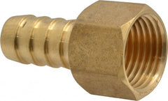 Cerro - 1/2 NPTF Thread Hose Barb x Female NPT Connector - 1/2" ID Hose, Brass - Exact Tooling