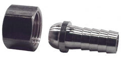 Dixon Valve & Coupling - 3/8 NPSM Thread Hose Barb x Female Swivel Ball-End Connector - 1/4" ID Hose, Brass - Exact Tooling