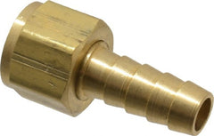 Dixon Valve & Coupling - 3/8 NPSM Thread Hose Barb Gasket Seat x Female NPSM Swivel Connector - 3/8" ID Hose, Brass - Exact Tooling