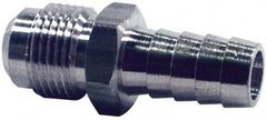 Dixon Valve & Coupling - 3/4 UNF Thread Hose Barb x Male 45° SAE Connector - 3/8" ID Hose x 1/2" OD Hose, Brass - Exact Tooling