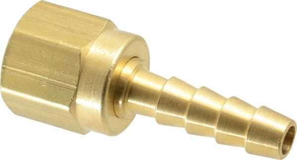 Dixon Valve & Coupling - 1/2 UNF Thread, 1/4 Inch Hose, Hose Barb x Female 45° SAE/37° JIC Swivel Connector - Exact Tooling
