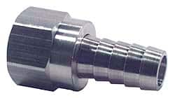 Dixon Valve & Coupling - 7/8 UNF Thread Hose Barb x Female 45° SAE/37° JIC Swivel Connector - 1/2" ID Hose x 5/8" OD Hose, Brass - Exact Tooling