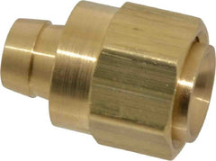 Dixon Valve & Coupling - 3/4 UNF Thread Hose Barb x Female 45° SAE/37° JIC Swivel Connector - 1/2" ID Hose x 1/2" OD Hose, Brass - Exact Tooling