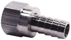 Dixon Valve & Coupling - 5/8 UNF Thread Hose Barb x Female 45° SAE Swivel Connector - 5/16" ID Hose x 3/8" OD Hose, Brass - Exact Tooling