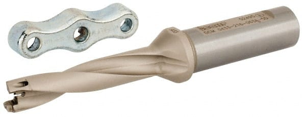 Iscar - 0.433 to 0.449" Diam, 5xD, 1.3" Max Depth, 5/8" Shank Diam, Replaceable Tip Drill - IDI Insert, 11 Seat Size, DCM Toolholder, Series ChamDrill - Exact Tooling