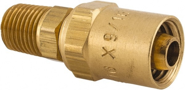 Dixon Valve & Coupling - 1/4 NPTF, Reusable Hose Male Fitting - 5/16" Hose ID x 9/16" Hose OD - Exact Tooling