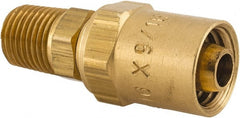 Dixon Valve & Coupling - 1/4 NPTF, Reusable Hose Male Fitting - 5/16" Hose ID x 9/16" Hose OD - Exact Tooling