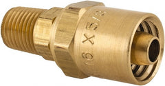 Dixon Valve & Coupling - 1/4 NPTF, Reusable Hose Male Fitting - 5/16" Hose ID x 5/8" Hose OD - Exact Tooling