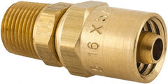 Dixon Valve & Coupling - 3/8 NPTF, Reusable Hose Male Fitting - 5/16" Hose ID x 5/8" Hose OD - Exact Tooling