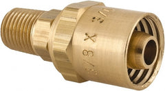 Dixon Valve & Coupling - 1/4 NPTF, Reusable Hose Male Fitting - 3/8" Hose ID x 3/4" Hose OD - Exact Tooling