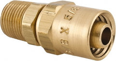 Dixon Valve & Coupling - 3/8 NPTF, Reusable Hose Male Fitting - 3/8" Hose ID x 5/8" Hose OD - Exact Tooling