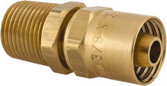 Dixon Valve & Coupling - 1/2 NPTF, Reusable Hose Male Fitting - 3/8" Hose ID x 3/4" Hose OD - Exact Tooling