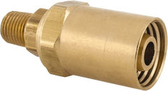 Dixon Valve & Coupling - 1/4 NPTF, Reusable Hose Male Fitting - 1/2" Hose ID x 7/8" Hose OD - Exact Tooling