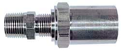 Dixon Valve & Coupling - 1/8 NPTF, Reusable Hose Male Fitting - 1/4" Hose ID x 5/8" Hose OD - Exact Tooling