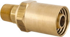 Dixon Valve & Coupling - 3/8 NPTF, Reusable Hose Male Fitting - 1/2" Hose ID x 7/8" Hose OD - Exact Tooling