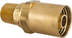 Dixon Valve & Coupling - 1/2 NPTF, Reusable Hose Male Fitting - 1/2" Hose ID x 1" Hose OD - Exact Tooling