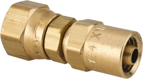 Dixon Valve & Coupling - 3/8 NPSM, Reusable Hose Female Swivel Fitting - 1/4" Hose ID x 1/2" Hose OD - Exact Tooling