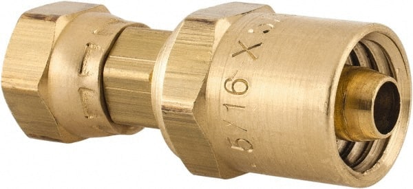 Dixon Valve & Coupling - 1/4 NPSM, Reusable Hose Female Swivel Fitting - 5/16" Hose ID x 5/8" Hose OD - Exact Tooling